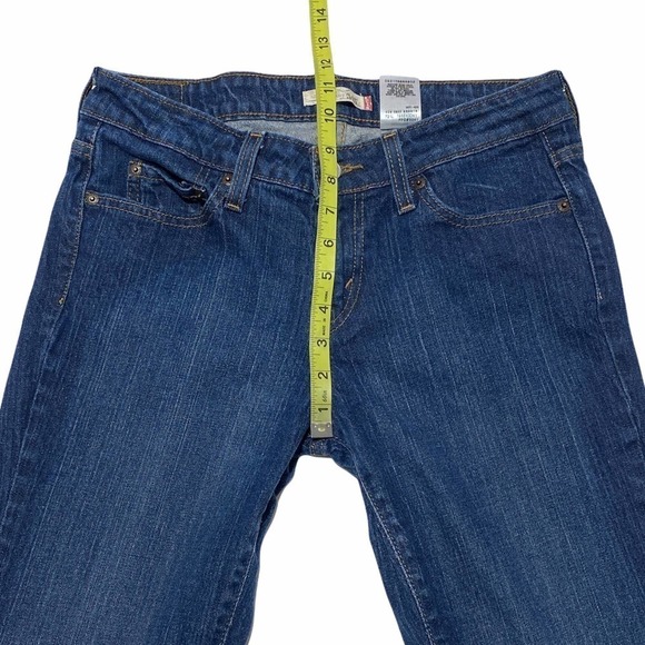 LEVI'S 545 Faded Dark Wash Blue Denim Low Rise Boot Cut 545 Jeans - Picture 6 of 11